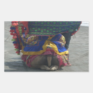 Whimsical Camel Art Print/Graphic Rectangular Sticker