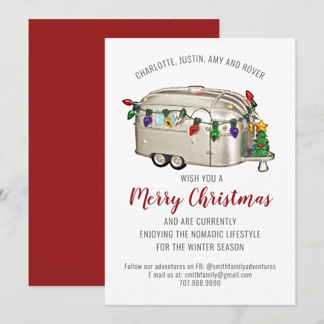 Whimsical Camper Seasonal Christmas (Front/Back)