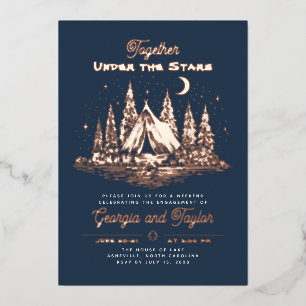 Whimsical Camping Under the Stars Engagement Party