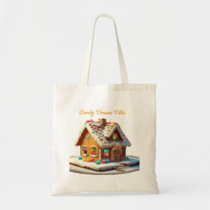 Whimsical Candy Dream Villa Festive Gingerbread Tote Bag