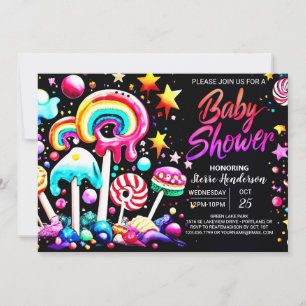 Whimsical Candy Dreams Baby Shower Invitation