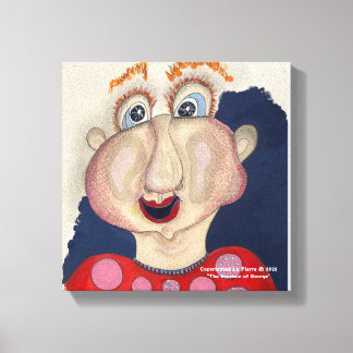 Whimsical Canvas Wall Face