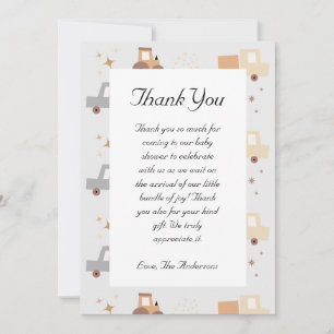 Whimsical Car Boho Thank You Card