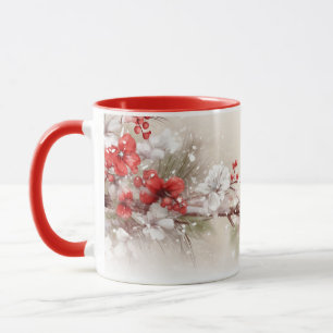 Whimsical Cardinal Christmas Mug