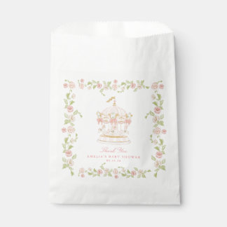 Whimsical Carousel Baby Shower Favour bag
