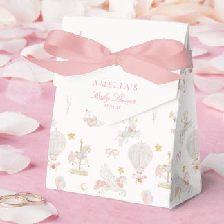 Whimsical Carousel Baby Shower Favour Box