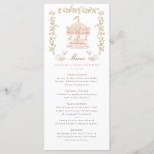 Whimsical Carousel Baby Shower Menu