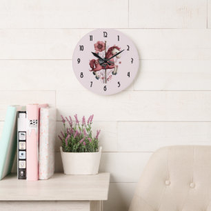 Whimsical Carousel Horse Image Large Clock