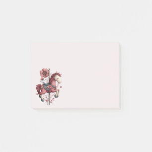 Whimsical Carousel Horse Image Post-it Notes