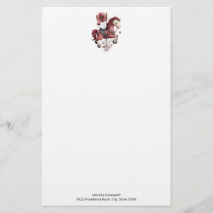Whimsical Carousel Horse Image Stationery