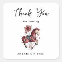 Whimsical Carousel Horse Image Thank You