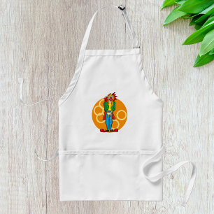 Whimsical Cartoon Clown with Bright Colors Standard Apron