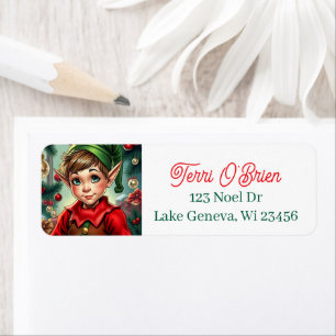 Whimsical Cartoon Elf Christmas
