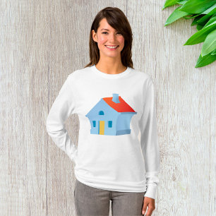 Whimsical Cartoon House Colourful Playful Home T-Shirt