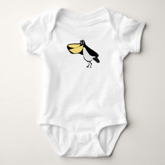 Whimsical Cartoon Pelican Illustration Baby Bodysu Bodysuit