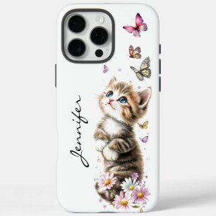 Whimsical Cat Adorable Cute Kitten iPhone 16 Pro Max Case