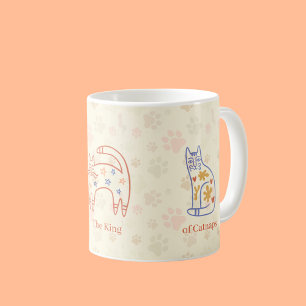 Whimsical Cat Art Pattern Coffee Mug