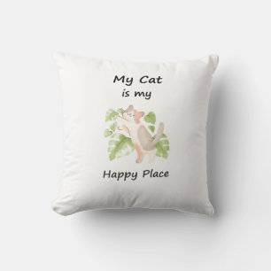 Whimsical Cat Cushion