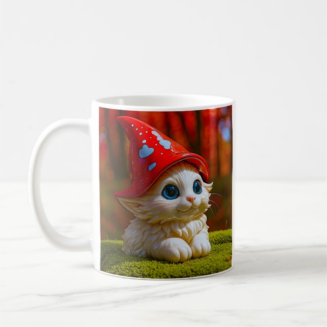Whimsical Cat Forest  Coffee Mug (Left)