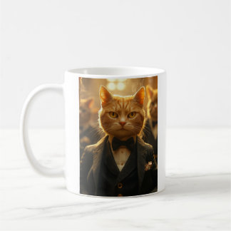 Whimsical Cat Gambler - Playful Feline Artwork Coffee Mug
