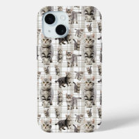 Whimsical Cat iPhone 15 Phone Case 
