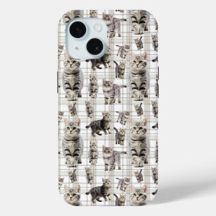 Whimsical Cat iPhone 15 Phone Case 