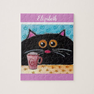 Whimsical Cat Jigsaw Puzzle Daisy