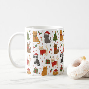 Whimsical Cat Lover's Cozy Christmas Mug
