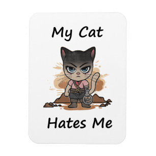 Whimsical Cat Magnet
