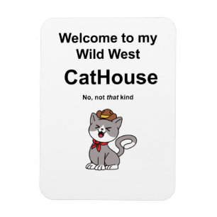 Whimsical Cat Magnet