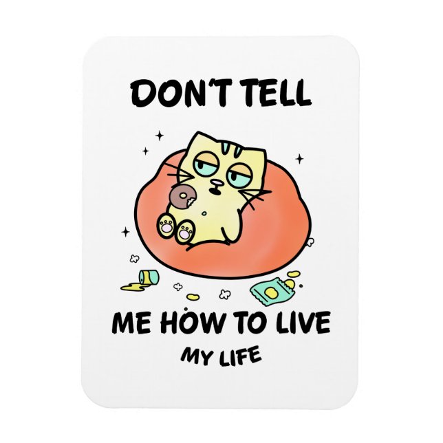Whimsical Cat Magnet (Vertical)