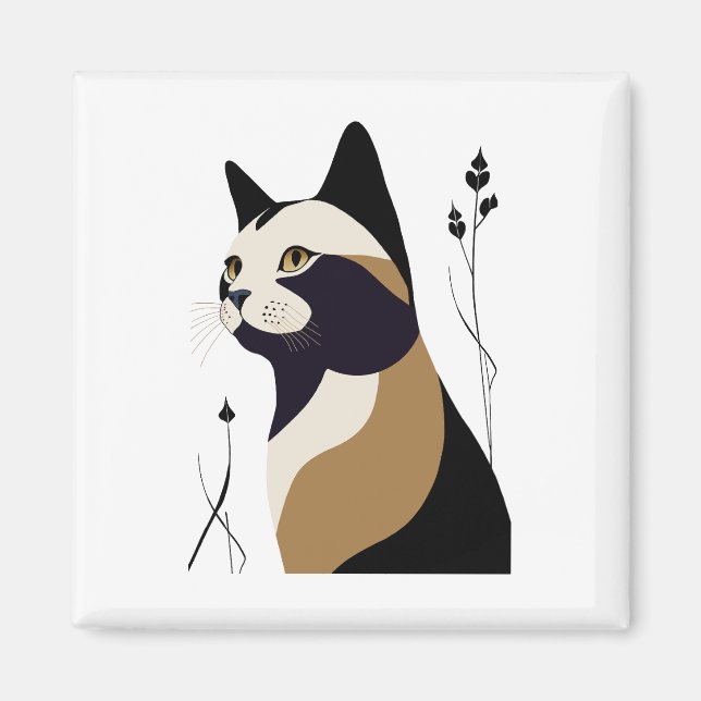 Whimsical Cat Magnet (Front)
