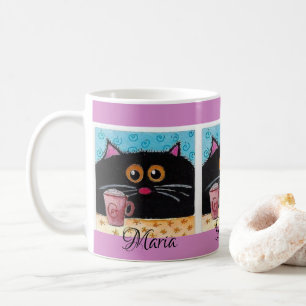 Whimsical Cat Mug