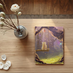 Whimsical Cat on a Swing Planner