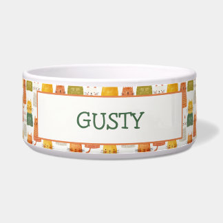 Whimsical Cat Pattern Cute Felines Cat Name