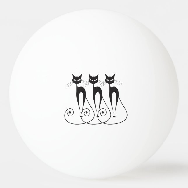 Whimsical cat PERSONALIZE Ping Pong Ball (Front)