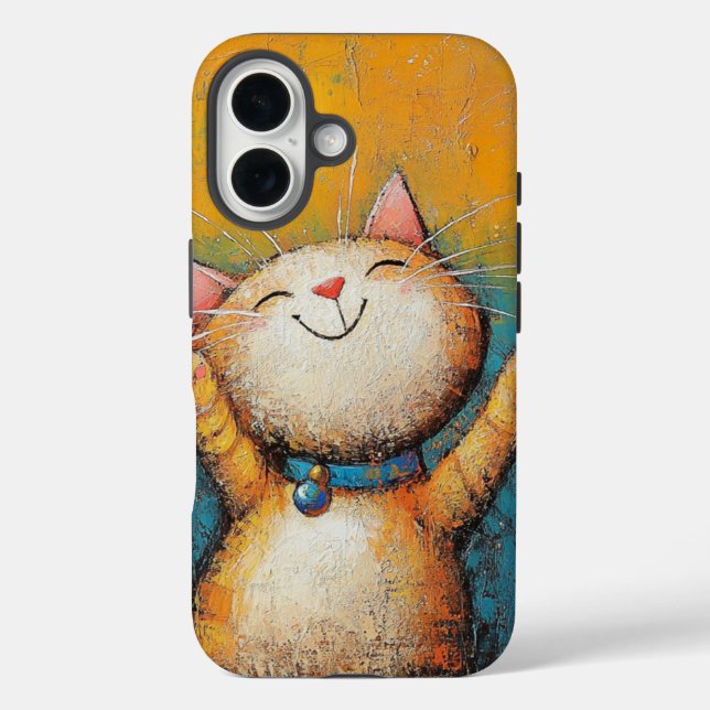 Whimsical Cat Phone I6 Case (Back)
