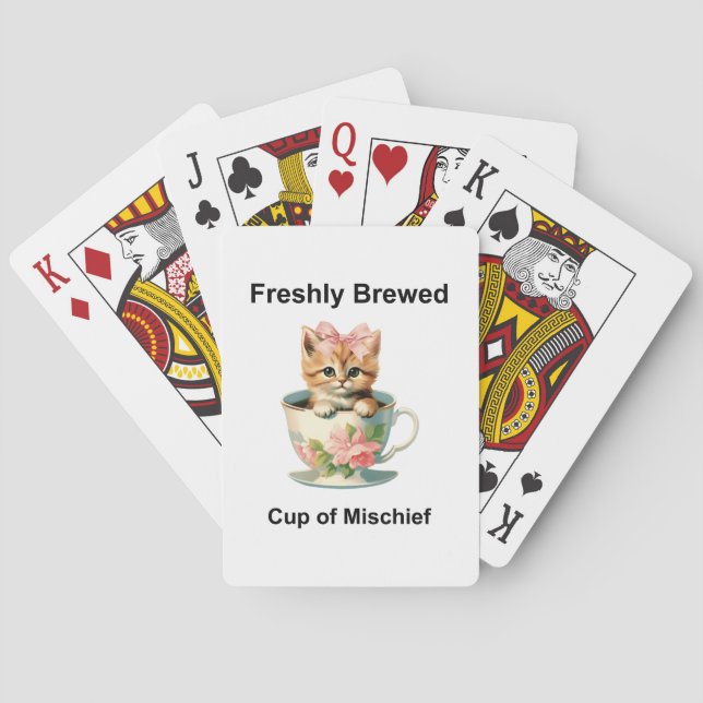 Whimsical Cat Playing Cards (Back)