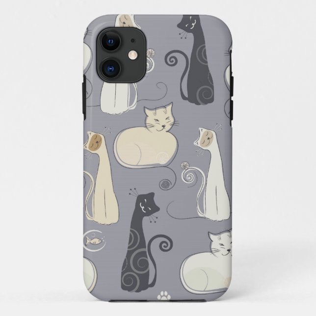 Whimsical Cats iPhone 5 Case (Back)