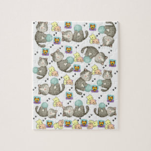 Whimsical Cats Jigsaw Puzzle Daisy