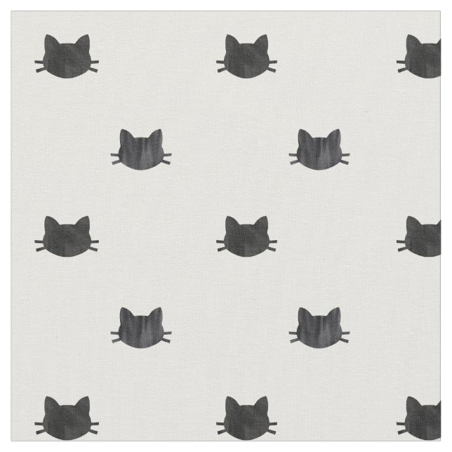 Whimsical Cats Pattern Fabric (Close Up)