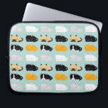Whimsical Cats Pattern Laptop Sleeve<br><div class="desc">Adorable sleeping cats pattern features a tuxedo or bicolor cat,  a grey tabby,  an orange tabby,  a white cat,  a black cat,  and a rag doll cat on a mint green background. Perfect for the (crazy) cat people in your life.</div>