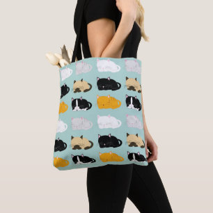 Whimsical Cats Pattern Tote Bag