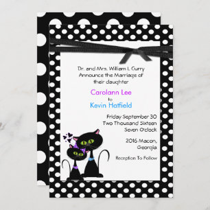 Whimsical Cats Wedding Invitation
