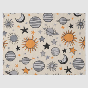 Whimsical Celestial Doodle Tissue Paper