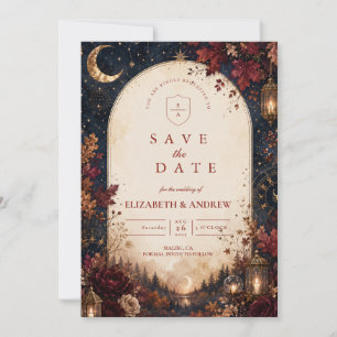Whimsical Celestial Fall Wedding Save The Date
