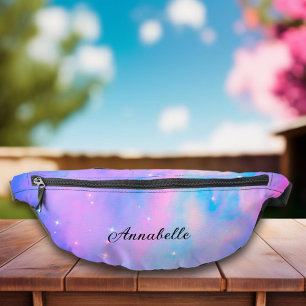 Whimsical Celestial Sky Girly Custom Name Bum Bags