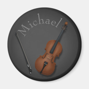 Whimsical Cello & Bow Custom Classical Musician's Magnet