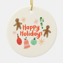 Whimsical Ceramic Christmas Ornament