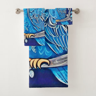 Whimsical Chalk Owl Bath Towel Set